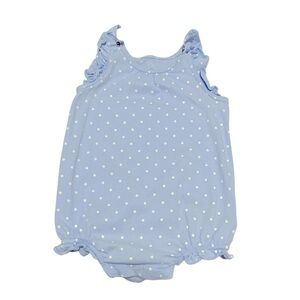 048 Baby Gap Blue Polka Dot Romper